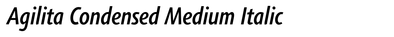 Agilita Condensed Medium Italic image